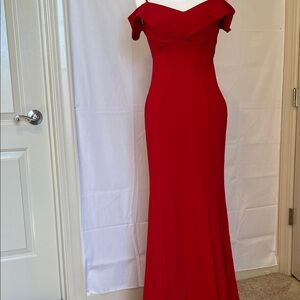 Chic Strapless Red Evening Dress